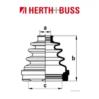 HERTH+BUSS JAKOPARTS Achsmanschetten Satz NISSAN PRIMERA vorne GETRIEBESEITIG