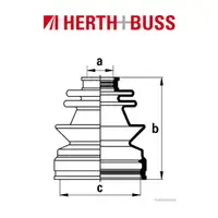 HERTH+BUSS JAKOPARTS Achsmanschetten Satz f&uuml;r NISSAN LUCINO vorne GETRIEBESEITIG