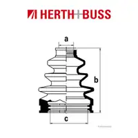 HERTH+BUSS JAKOPARTS Achsmanschetten Satz Toyota Starlet vorne