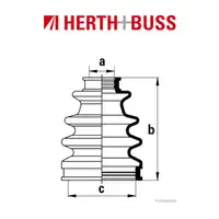 HERTH+BUSS JAKOPARTS Manschettensatz Antriebswelle LEXUS ES RX f&uuml;r TOYOTA CAMRY