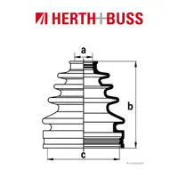 HERTH+BUSS JAKOPARTS Achsmanschetten Satz TOYOTA LAND CRUISER 100 (_J1_) 4.2 TD