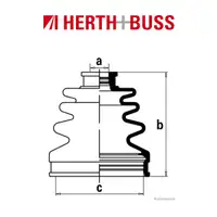 HERTH+BUSS JAKOPARTS Achsmanschetten Satz MAZDA 6 323 S VI vorne GETRIEBESEITIG