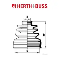 HERTH+BUSS JAKOPARTS Achsmanschetten Satz HONDA ACCORD VI vorne GETRIEBESEITIG