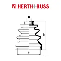 HERTH+BUSS JAKOPARTS Achsmanschetten Satz HONDA ACCORD V VI vorne GETRIEBESEITIG