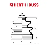 HERTH+BUSS JAKOPARTS Achsmanschetten Satz f&uuml;r HYUNDAI MITSUBISHI L 300 III vorne