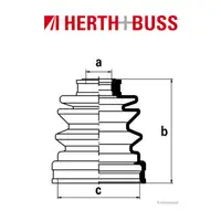 HERTH+BUSS JAKOPARTS Achsmanschetten Satz ISUZU f&uuml;r MAZDA MITSUBISHI vorne