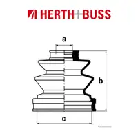 HERTH+BUSS JAKOPARTS Achsmanschetten Satz TOYOTA MITSUBISHI vorne oder hinten