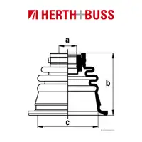 HERTH+BUSS JAKOPARTS Achsmanschetten Satz MITSUBISHI vorne links GETRIEBESEITIG