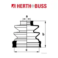 HERTH+BUSS JAKOPARTS Achsmanschetten Satz MAZDA MITSUBISHI vorne GETRIEBESEITIG