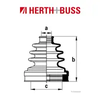 HERTH+BUSS JAKOPARTS Achsmanschetten Satz MITSUBISHI NISSAN vorne GETRIEBESEITIG