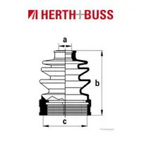 HERTH+BUSS JAKOPARTS Achsmanschetten Satz DAIHATSU CUORE V vorne GETRIEBESEITIG