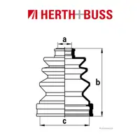 HERTH+BUSS JAKOPARTS Achsmanschetten Satz NISSAN Maxima vorne GETRIEBESEITIG