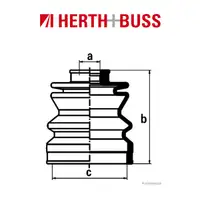 HERTH+BUSS JAKOPARTS Achsmanschetten Satz f&uuml;r DAIHATSU CUORE V vorne oder hinten
