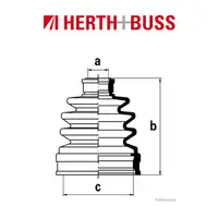 HERTH+BUSS JAKOPARTS Achsmanschetten Satz f&uuml;r DAIHATSU SUBARU SUZUKI vorne