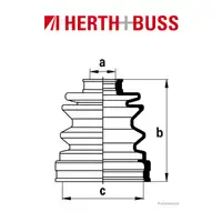 HERTH+BUSS JAKOPARTS Achsmanschetten Satz f&uuml;r SUZUKI I vorne GETRIEBESEITIG