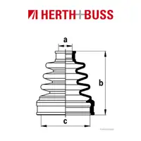 HERTH+BUSS JAKOPARTS Achsmanschetten Satz f&uuml;r SUBARU SUZUKI vorne GETRIEBESEITIG