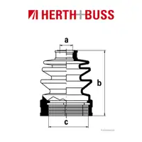 HERTH+BUSS JAKOPARTS Achsmanschetten Satz HYUNDAI SUZUKI vorne GETRIEBESEITIG