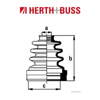 HERTH+BUSS JAKOPARTS Achsmanschetten Satz SUZUKI WAGON R+ 1.3 4WD vorne rechts