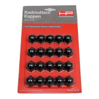 HP 82728 Radschrauben Kappen Abdeckung RALLYE-CAPS Schwarz 17mm (20 St&uuml;ck)