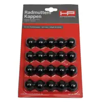 HP 82928 Radschrauben Kappen Abdeckung RALLYE-CAPS Schwarz 19mm (20 St&uuml;ck)