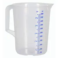 H&Uuml;NERSDORFF 939000 Messbecher Messkanne Plastik transparent 5000ml 5L 5 Liter