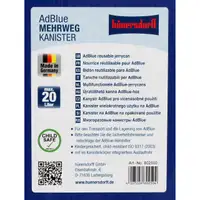 H&Uuml;NERSDORFF 802500 Kanister Benzinkanister Reservekanister ADBLUE 20 L Blau