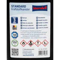 H&Uuml;NERSDORFF 810900 Kanister Benzinkanister Reservekanister 3 L Schwarz