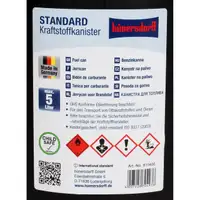 H&Uuml;NERSDORFF 811400 Kanister Benzinkanister Reservekanister 5 L Schwarz
