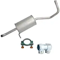 IMASAF Endschalld&auml;mpfer + Anbausatz SEAT IBIZA SKODA FABIA VW POLO 1.2 + 1.2 12V