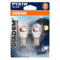 OSRAM Kugellampensatz Blinkerlampe PY21W DIADEM CHROME 12V 21W 7507DC-02B