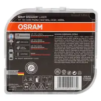 2x OSRAM Gl&uuml;hlampe H7 NIGHT BREAKER LASER 12V 55W PX26d next Generation +150%