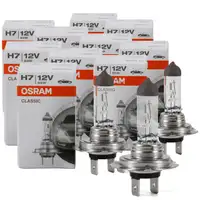 10x OSRAM Gl&uuml;hlampe Halogenlampe H7 CLASSIC 12V 55W PX26d 64210CLC