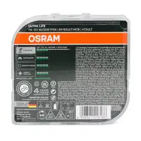 2x OSRAM Halogenlampe Gl&uuml;hlampen H4 ULTRA LIFE 12V 60 / 55W P43t 64193ULT-HCB