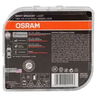2x OSRAM Gl&uuml;hlampe HB4 NIGHT BREAKER LASER 12V 51W P22d next Generation +150%