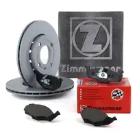 ZIMMERMANN Bremsscheiben + Bremsbel&auml;ge f&uuml;r SEAT AROSA VW LUPO POLO 6N1 6N2 vorne