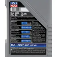 LIQUI MOLY Motor&ouml;l &Ouml;l MoS2 LEICHTLAUF 10W40 10W-40 5L 5 Liter 1092