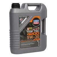 LIQUI MOLY Motor&ouml;l &Ouml;l TOP TEC 4200 5W-30 - 5 Liter + Trichter + Auffangwanne