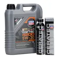 LIQUI MOLY 3707 5 L 5 Liter Motor&ouml;l &Ouml;l TOP TEC 4200 5W30 + 3721 CeraTec Additiv