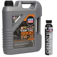 LIQUI MOLY 3707 5 L 5 Liter Motor&ouml;l &Ouml;l TOP TEC 4200 5W30 + 3721 CeraTec Additiv