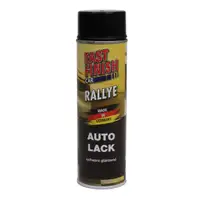 6x 500 ml FAST FINISH Rallye Autolack Lackspray Schwarz Gl&auml;nzend Spraydose 292835