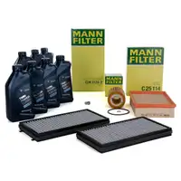MANN Filterset + 7 L ORIGINAL BMW 5W30 Motor&ouml;l f&uuml;r 7er E65 E66 E67 730i 231 PS