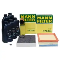 MANN Inspektionskit + 5 L ORIGINAL BMW 5W30 Motor&ouml;l 3er F30 F31 F34 316d 320d