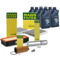 MANN Inspektionskit + 8 L ORIGINAL f&uuml;r BMW 5W30 Motor&ouml;l 5er F10 F11 M550d xDrive