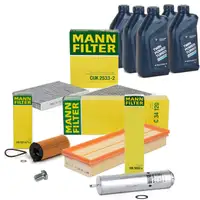 MANN Inspektionskit + 5 L ORIGINAL BMW 5W30 Motor&ouml;l f&uuml;r 5er F10 F11 518d 520d