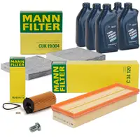 MANN Inspektionskit + 5 L ORIGINAL BMW 5W30 Motor&ouml;l f&uuml;r X3 F25 X4 F26 18d 20d