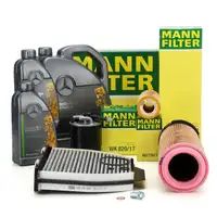 MANN Inspektionskit + 7L ORIGINAL f&uuml;r Mercedes-Benz 5W30 Motor&ouml;l W204 C220CDI
