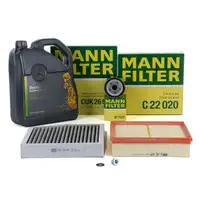 MANN Inspektionskit + 5 L ORIGINAL Mercedes 5W30 Motor&ouml;l W176 W246 C/X117 X156
