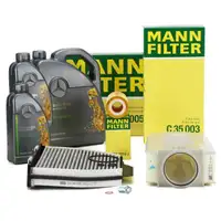 MANN Filterset + 7L ORIGINAL Mercedes-Benz 5W30 Motor&ouml;l f&uuml;r W204 C218 W212 X204