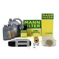 MANN Inspektionskit + 7 L ORIGINAL Mercedes 5W30 Motor&ouml;l 200/220/250CDI OM651