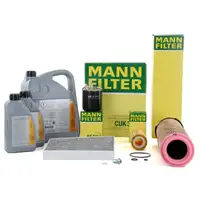 MANN Inspektionskit + 7L ORIGINAL Mercedes 5W30 Motor&ouml;l W211 E200/220/270CDI